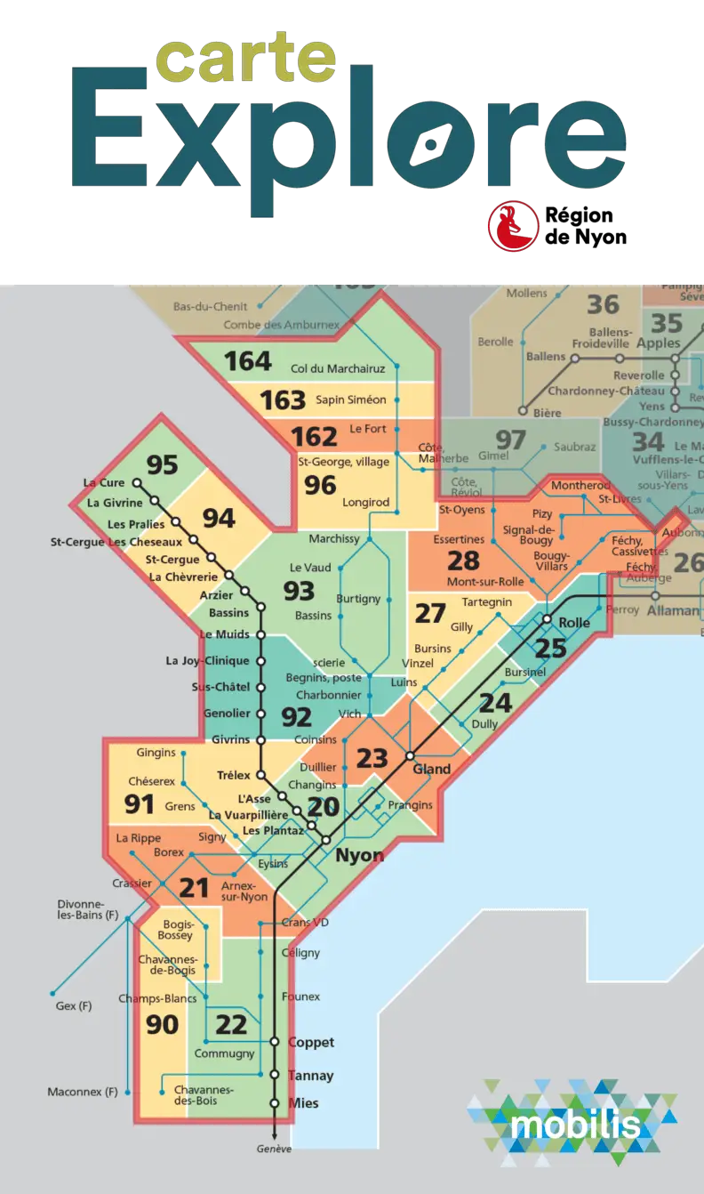 Zone Mobilis Carte Explore Région de Nyon